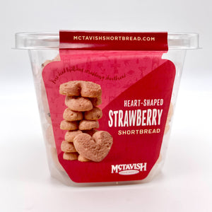 Hearts - Mini Strawberry Shortbread - 7oz. Tub