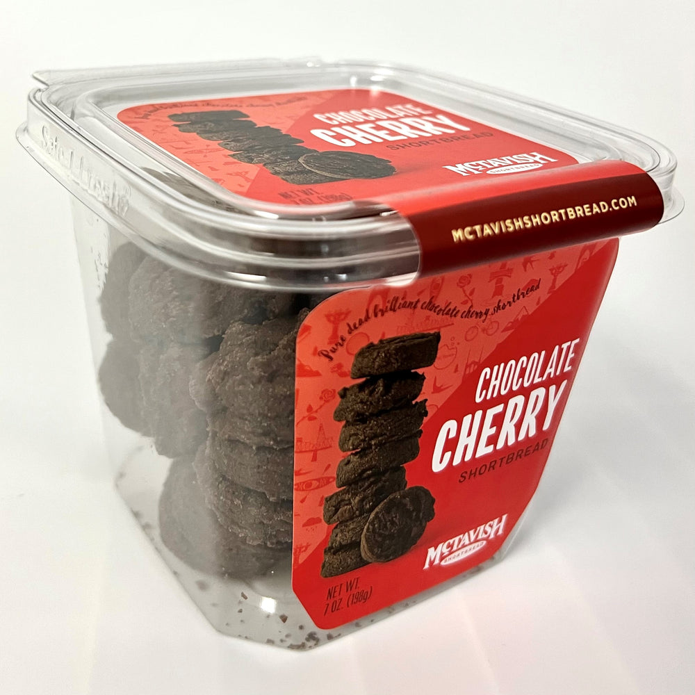 Chocolate Cherry Shortbread - 7 oz. Tub