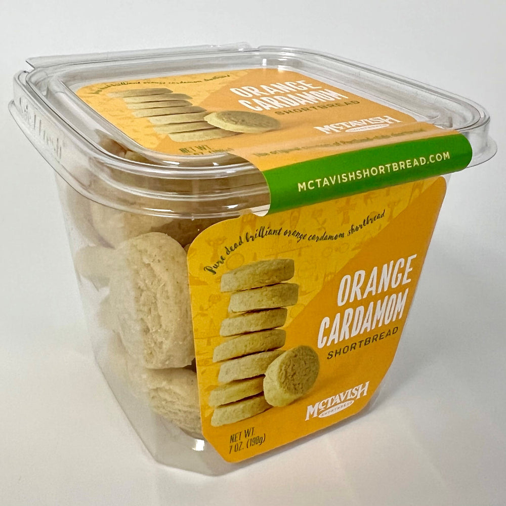 Orange Cardamom Shortbread - 7 oz. Tub